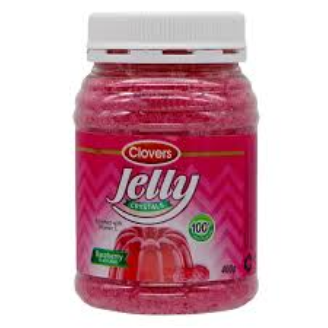 CLOVERS JELLY CRYSTALS RASPBERRY 400G